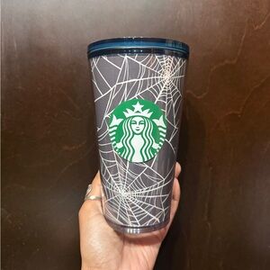 Starbucks Halloween Spiderweb Reusable Tumbler 16oz Cold Cup GLOW IN THE DARK